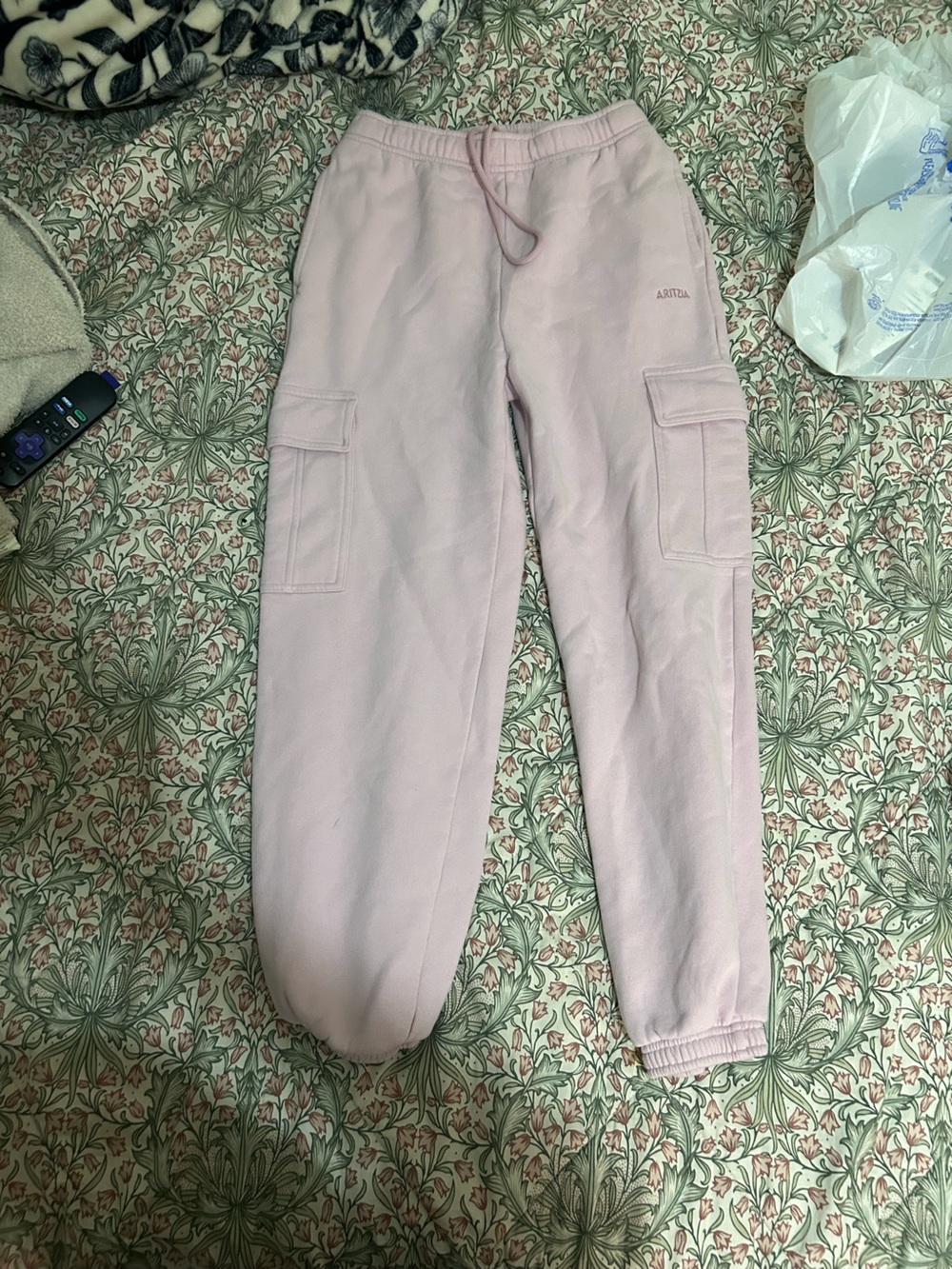 Aritzia Pink Mega Cargo Sweatpants